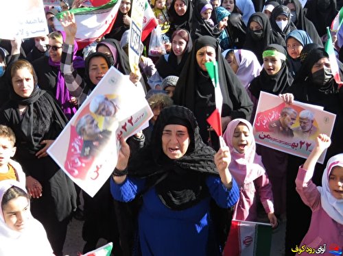 تصاویری از حضور باشکوه مردم بهمئی در راهپیمایی ۲۲ بهمن