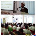 تکریم و معارفه مسئول عقیدتی سیاسی نیروی انتظامی لنده با تقدیر ویژه از حجت‌الاسلام صالحی -تصاویر